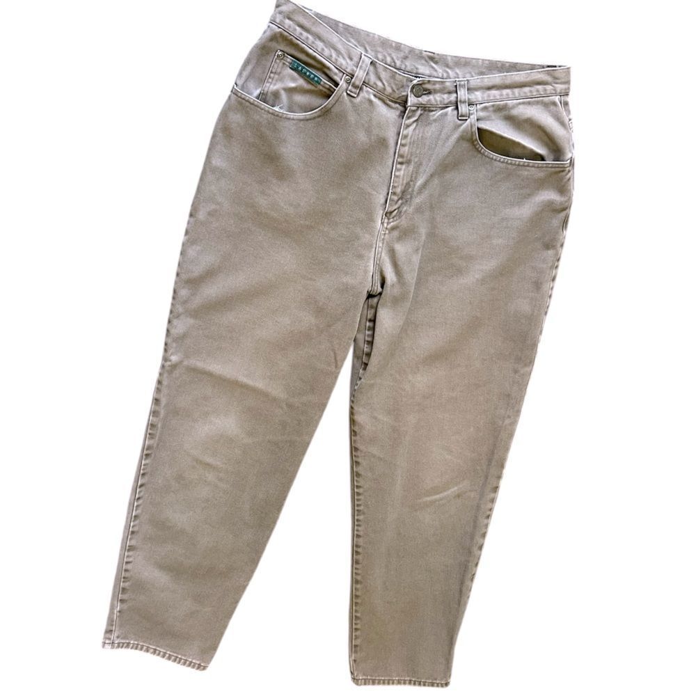 Lauren by Ralph Lauren Women’s Khaki Denim Jeans, Size 16